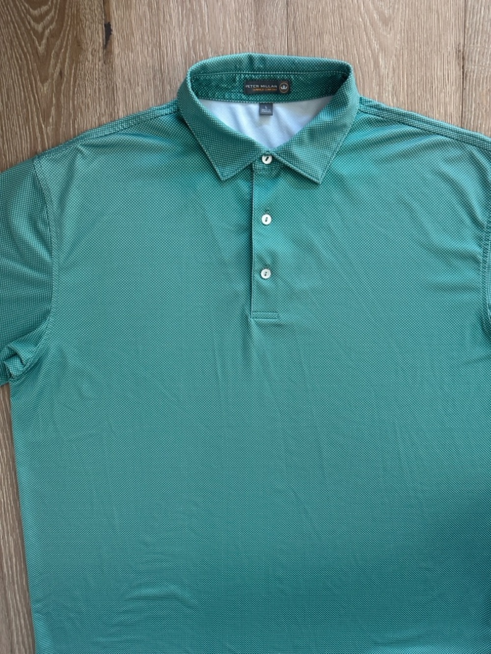 Peter Millar Teal Micro Dot Polo